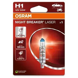 OSRAM Night Breaker Laser Glühbirne H1 12V/55W - X1, weiss