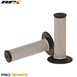 RFX Paar Zwei-Komponenten-Griffe Pro-Serie schwarze Enden (Grau/Schwarz), schwarz