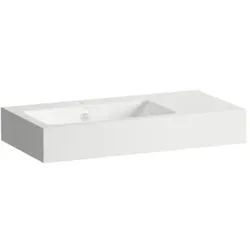 Laufen CLASSICS Waschtisch H510CL60001041 800x405x135 mm, Ablage rechts, mit Armaturenbank, mit Hahnloch, mittig, mit Überlauf, weiß