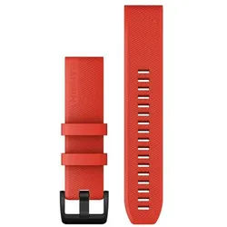 Garmin Quickfit-armbänder, Silikon laserrot/schwarz 22 mm