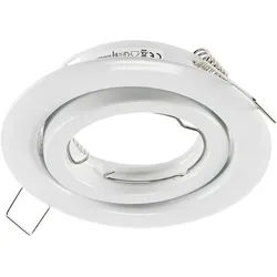 ChiliTec Decken-Einbaustrahler "SR90" weiß schwenkbar, Ø98mm, für 50mm Lampen