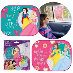 Sarcia.eu Autosonnenschutz Disney Princess Sonnenschutz Seitenfenster 2er Set mit Saugnäpfen