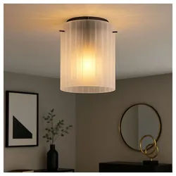 GLOBO LIGHTING Deckenleuchte, Leuchtmittel nicht inklusive, Warmweiß, Deckenleuchte Deckenlampe Küchenlampe Flurlampe Glas satiniert H 23cm weiß