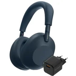 Sony WH-1000XM6 Blau + BlueBuilt Quick-Charge-Ladegerät