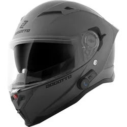 Bogotto H153 BT Bluetooth Helm, grau, Größe S für Frauen