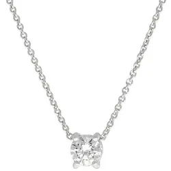 Firetti Kette mit Anhänger Schmuck Geschenk Silber 925 Halsschmuck Halskette Ankerkette Solitär, mit Zirkonia (synth) silberfarben