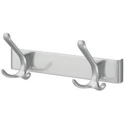 Hermeta Huthakenleiste 0822-0822 2 Hak.A.96mm LM silberf.elox.H.102mm