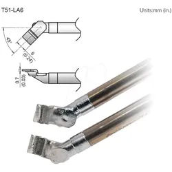 HAK T51-LA6 - Aktiv-Lötspitze T51-LA6, 6,0 mm, gewinkelt, SOP, 2 Stück