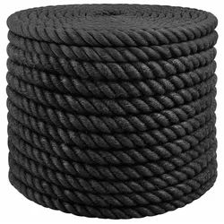 vidaXL Seil Juteseil 24 Schwarz 100% Tossa Jute (1-tlg) schwarz