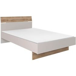 Hom`in Bett , Eichefarben, Sandfarben , Holzwerkstoff , 120x200 cm , Lattenrosthöhe individuell einstellbar, in verschiedenen Größen erhältlich , Schlafzimmer, Komplette Schlafzimmer und Serien, Schlafzimmerserien