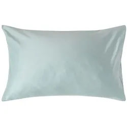 Homescapes Bio-Kissenbezug Satin, Fadendichte 400 , Hellblau , Textil , Rechteckig , 48x74 cm , Oeko-Tex® , Heimtextilien, Bettwäsche & Leintücher, Bettwäsche