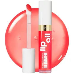 Revlon Super Lustrous Glimmer Lip Oil, pflegend und antioxidativ, aufpolsternd, strahlendes Lippenöl, ultra-glänzendes Finish, pflanzliche Squalan-Formel, 003 Glow Mama, 3,8 ml