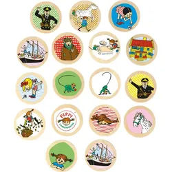 Pippi Langstrumpf Lernspielzeug Memory Unisex Kinder, Gesellschaftsspiel, Familienspiel, Lernspiel, Strategiespiel bunt