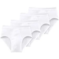 Slip SCHIESSER "Slip ESSENTIALS 4er Pack", Herren, Gr. XL, weiß, Obermaterial: 100% Baumwolle CO., Unterhosen Slip