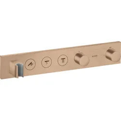 hansgrohe AXOR ShowerSolutions Thermostatmodul Select 530/90, Unterputz, 3 Verbraucher, Fertigset, 18356310, Farbe: Brushed Red Gold
