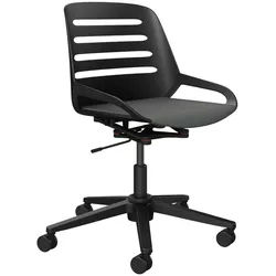 Aeris Drehstuhl , Grau, Schwarz , Metall, Kunststoff , Drehkreuz , 70x68x40 cm , Made in Germany , Typenauswahl, Wippfunktion, Sitzfläche 360° drehbar , Büromöbel, Bürostühle, Drehstühle