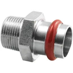 C-Stahl Pressfitting V Kontur - Übergangsstück - (AG) (Ausführung: 18 - 1/2''AG)