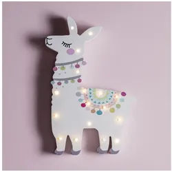 Lights4fun LED Wandleuchte Lama Wandlampe Kinderzimmer