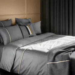 Hugo Boss Bettwäsche , Dunkelgrau , Textil , Uni , 140x200 cm , Heimtextilien, Bettwäsche & Leintücher, Bettwäsche