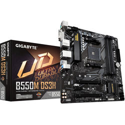 Gigabyte B550M DS3H - AMD - Socket AM4 - 3rd Generation AMD RyzenTM 3 - 3rd Generation AMD Ryzen 5 - 3rd Generation AMD RyzenTM 7 - 3rd... - DDR4-SDRAM - 128 GB - DIMM