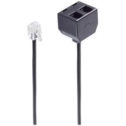 shiverpeaks® Shiverpeaks Western Adapter [1x RJ10-Stecker 4p4c - 2x RJ10-Buchse 4p4 Festnetztelefon schwarz