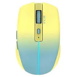 INCA Maus 1600 DPI Wireless Bluetooth 6D Taste 500mAh Akku Silent Key Maus gelb