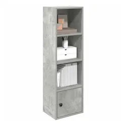 vidaXL Bücherregal NA Bücherregal Betongrau 31x24x102 cm Spanplatte grau