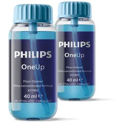 Philips OneUp XV1892/02, hochkonzentrierte Bodenlösung Fussbodenreiniger (2-St. für alle Bodenarten (auch Holzböden) geeignet) blau