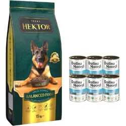 HEKTOR BALANCED Erwachsene 15kg + DOLINA NOTECI Premium reich an Lamm 6x400g