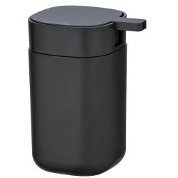 WENKO Seifenspender Davos, matt, Eleganter und zeitloser Handseifenspender, Farbe: schwarz