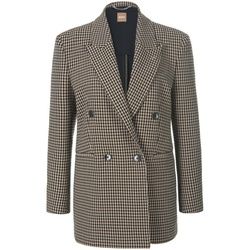 Le blazer à long col tailleur BOSS beige