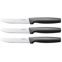 Fiskars Functional Form Tafelmesserset, 3-teilig, Spülmaschinenfeste Messer mit einer Klinge aus japanischem Stahl, 1 Set = 3 Messer