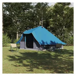 furnicato Faltzelt Familien-Tipi-Zelt Blau 358x296x258 cm - Geräumig & Modern, (1 tlg) blau