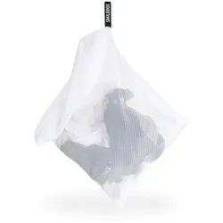 Smilodox Wäschenetz mit Reißverschluss, Wäschesack Schuhwaschbeutel, Laundry Bag Wäschebeutel, Stoffbeutel, recyceltes Material weiß