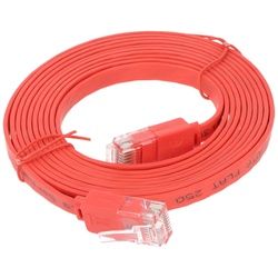 Goobay CAT 6 Flach-Patchkabel, U/UTP, Rot