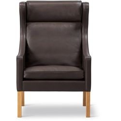 Mogensen 2204 Wing Chair, eiche geölt / leder organic 906 mokka