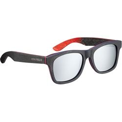 Held 92040, Sonnenbrille - Schwarz/Rot Silber-Verspiegelt