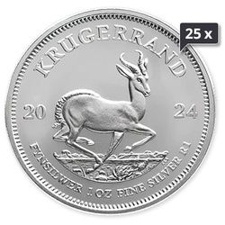 25 x 1 Unze Silber Krügerrand 2024 (differenzbesteuert)