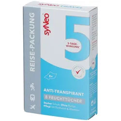 syNeo 5 Antitranspirant Reise-Packung Tücher 8x2,5 m Unisex
