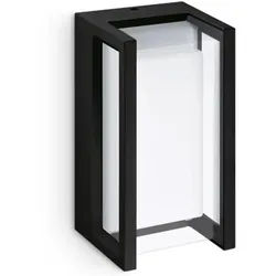 Philips Outdoor Pyrona Wandleuchte 12W, 2700 Kelvin warmweißes Licht, IP44, schwarz