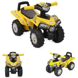 Moni Rutscher Rutschauto ATV 551, ab 1 Jahr mit Musikfunktion, Hupe, Quad Design gelb