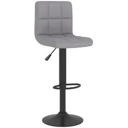 vidaXL Barhocker, Sitzhocker Hellgrau Stoff