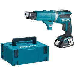 Makita Akku-Schnellbauschrauber DFS452AJX2 18 V mit Magazinschraubenvorsatz