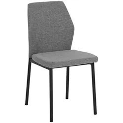 Mid.you Stuhl , Grau , Metall, Textil , Rundrohr , 46x86x53 cm , Esszimmer, Esszimmerserien