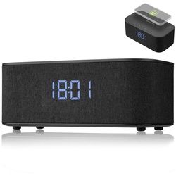 BRESSER Funkwecker Bluetooth Stereo-Lautsprecher mit Weck- und Ladefunktion