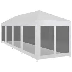 vidaXL Partyzelt Partyzelt mit 10 Mesh-Seitenwänden 12 x 3 m