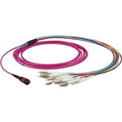 EFB Elektronik MTP¬-F/LC 12-Fasermatrix Patchkabel OM5,LSZH limettengrün, 3m, Netzwerkkabel