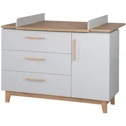 Roba Wickelkommode Caro , Grau , Holzwerkstoff , 134.5x104x78 cm , Blauer Engel , Babymöbel & Kindermöbel, Babyzimmer, Wickelkommoden & Zubehör, Wickelkommoden