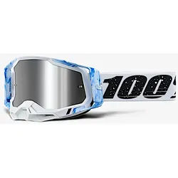 100% Racecraft II Mixos Motocross-Brille, weiss-blau für Männer