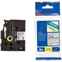 Brother Beschriftungsband Brother Schriftbandkassette TZE-M951 silber/schwarz 24 mm